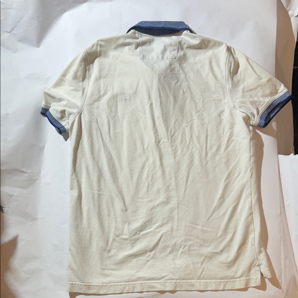 Banana Republic Cream Polo with Blue Accents - Picture 4 of 5